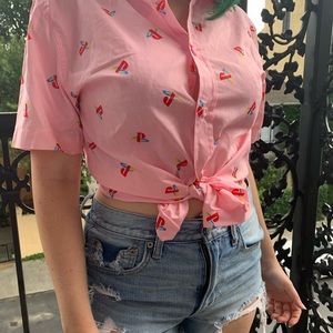 💖 BABY PINK PLAYSTATION BUTTON DOWN💖